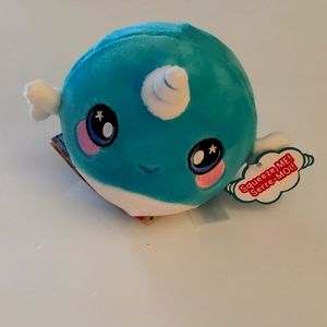 SQUEEZAMALS Series 2 "Nadia Narwhal" 3.5in blue